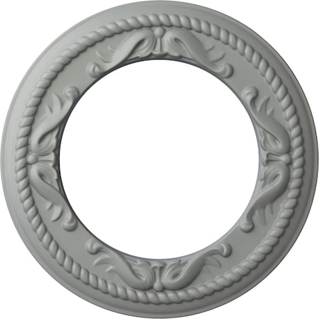 Ekena Millwork Roped Medway Ceiling Medallion (Canopies up to 7 1/2"), 12 1/4"OD x 7 1/2"ID x 7/8"P, Primed White CM12ME